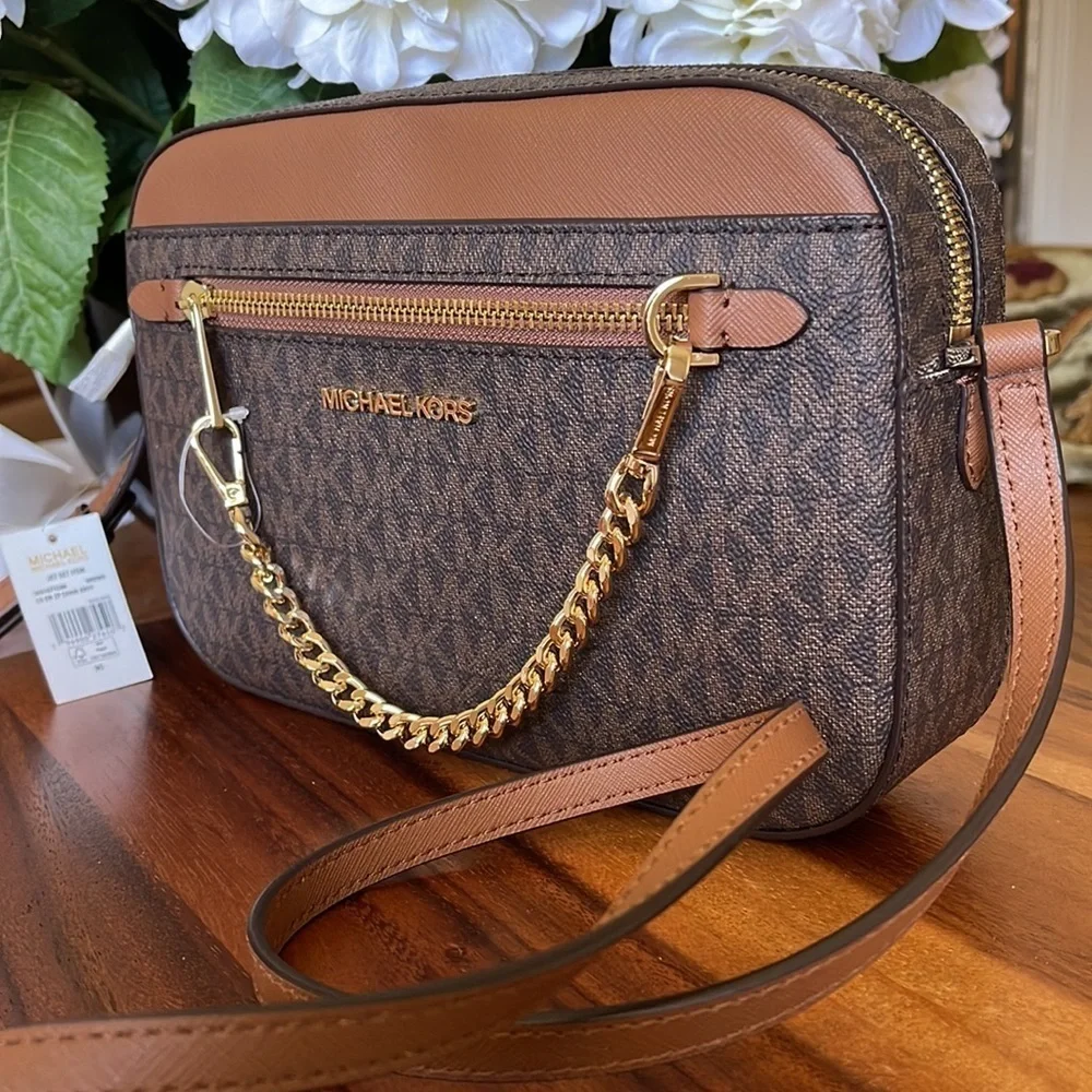 Micheal kors Jet Set Large Logo Crossbody Bag